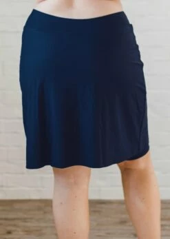 Margaux Swim Top With Knee Length Swim Skort 31 Margaux Swim Top With Knee Length Swim Skort -Calypsa Sales knee length swim skort backbrick navy modli cropped 136 4 2579 3435