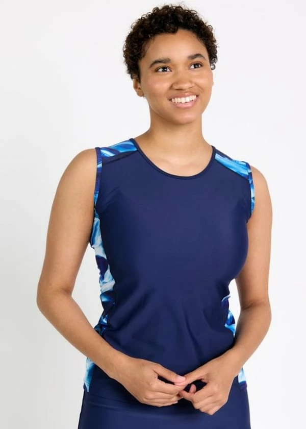 Loose Fit Maya Swim Top With Midi Swim Skort 6 Loose Fit Maya Swim Top With Midi Swim Skort - Image 4