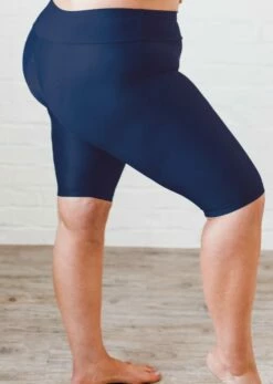 Plus Size Maya Swim Top With Removable Cups With Long Bike Swim Shorts 35 Plus Size Maya Swim Top With Removable Cups With Long Bike Swim Shorts -Calypsa Sales long bike swim shorts plusside navy modli cropped 121 2 3141 4244 2
