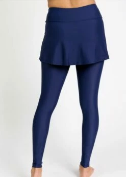 Margaux Swim Top With Skirted Long Swim Leggings 32 Margaux Swim Top With Skirted Long Swim Leggings -Calypsa Sales lsl back modli cropped 0 0 654 916