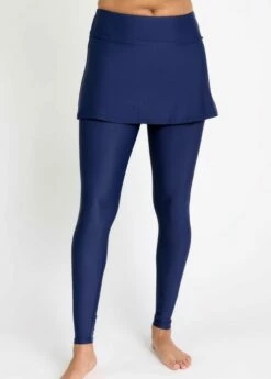 Maya Swim Top With Skirted Long Swim Leggings 23 Maya Swim Top With Skirted Long Swim Leggings -Calypsa Sales lsl front modli cropped 0 3 658 922 5