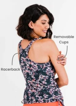 Maya Swim Top With Removable Cups With Long Bike Swim Shorts -Calypsa Sales maya swim top with removable cups 1 22 modli cropped 0 0 640 895