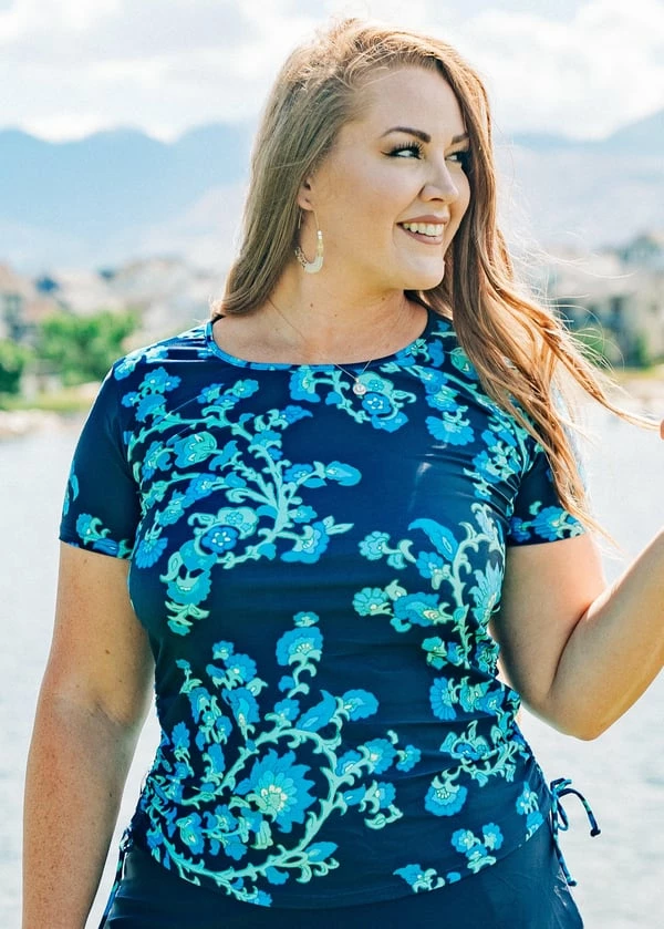 Plus Size Adele Swim Top With Short Swim Skort 5 Plus Size Adele Swim Top With Short Swim Skort - Image 3