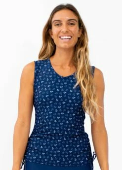 Closed Back Maya Swim Top With Knee Length Swim Skort