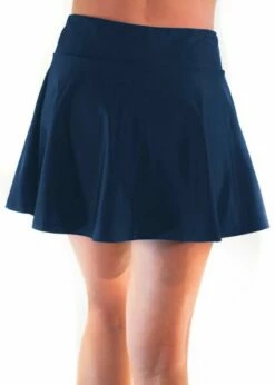 Loose Fit Maya Swim Top With Flowy Swim Skort -Calypsa Sales navy flowy midi swim skort 65466 980x1370 2 100000002712 modli cropped 10 51 947 1363 1